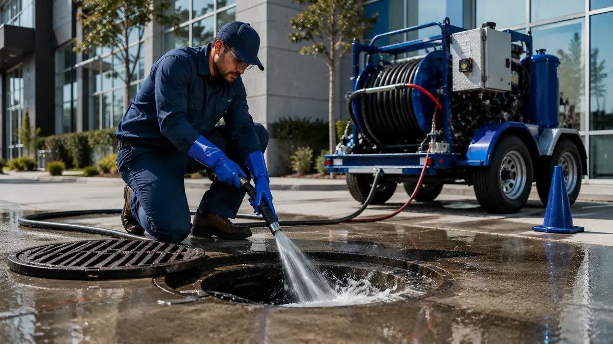 Commercial Hydro Jet Drain Cleaning in Woodlake