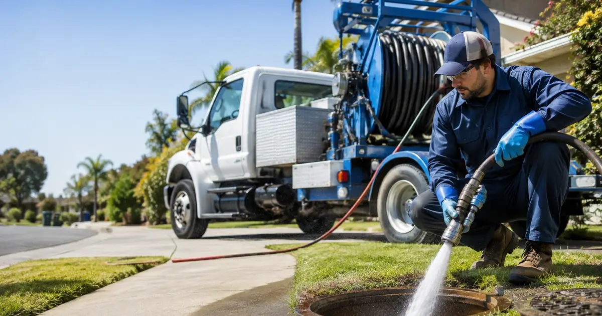 Hydro jet sewer cleaning Woodlake