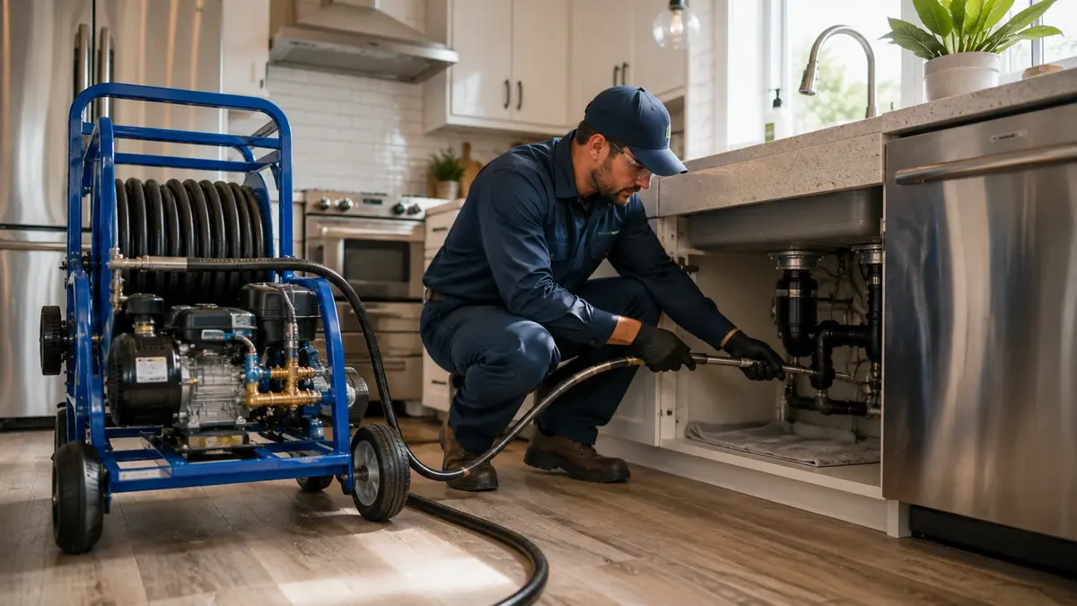 Kitchen Drain Hydro Jetting in Woodlake
