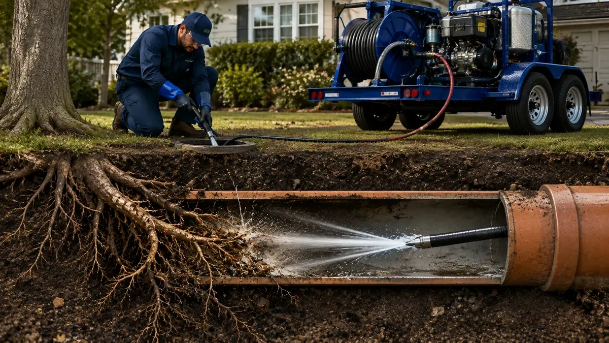 Tree Root Removal with Hydro Jetting in Woodlake